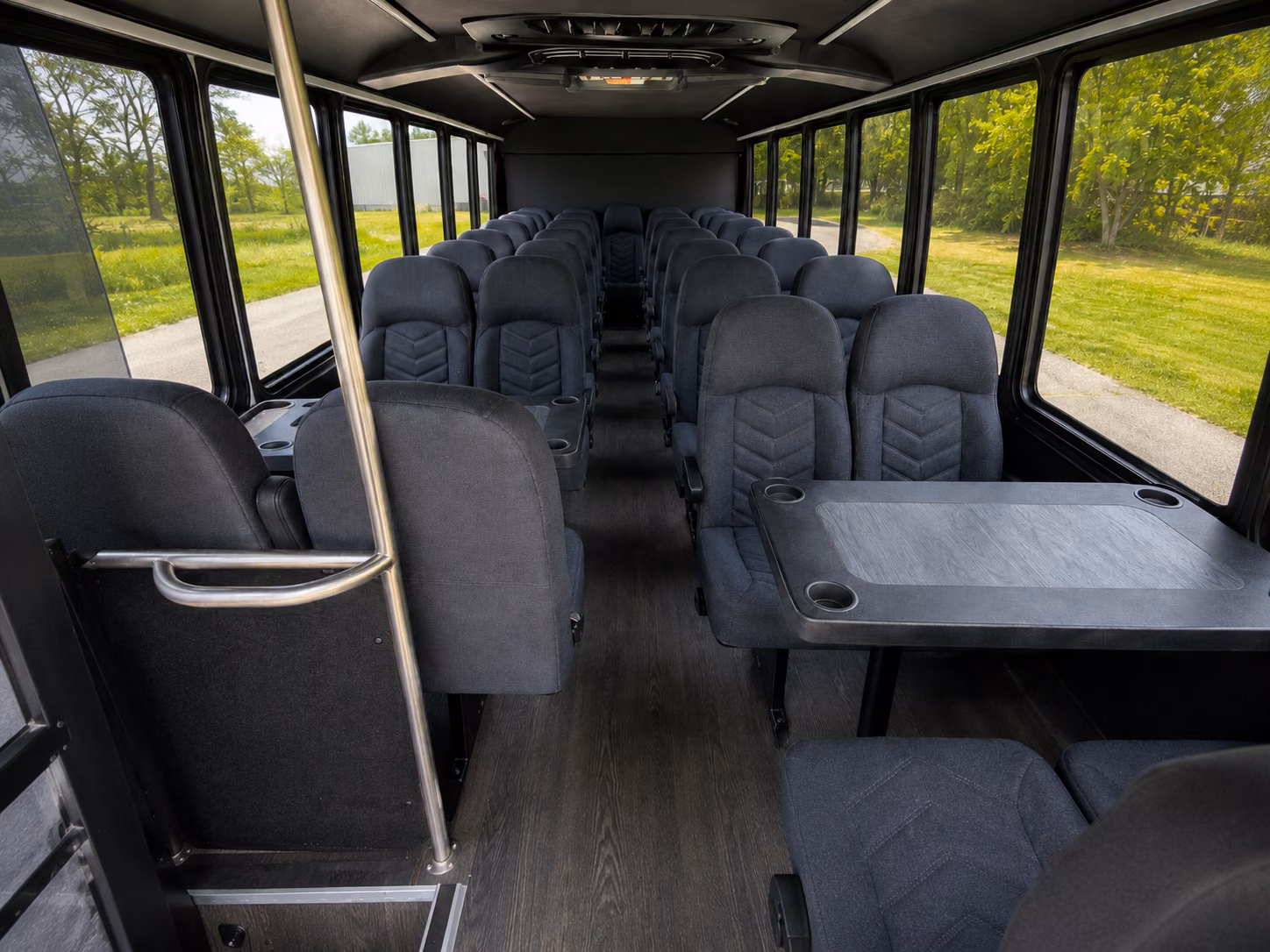 brockton 18 passenger minibus inside