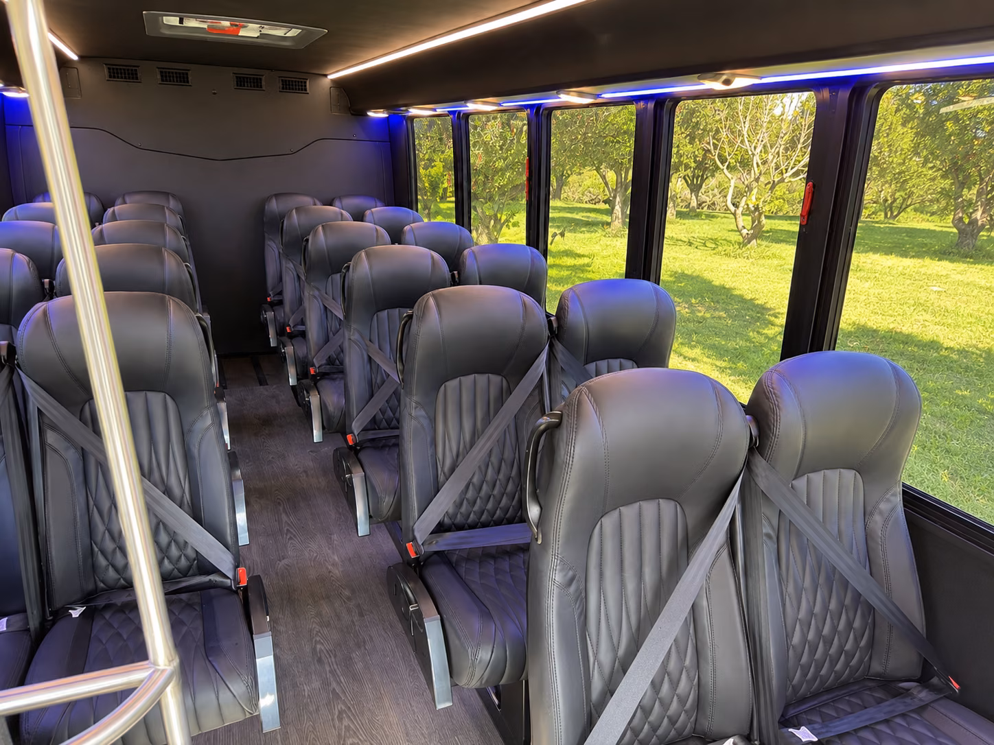 brockton 20 passenger minibus inside
