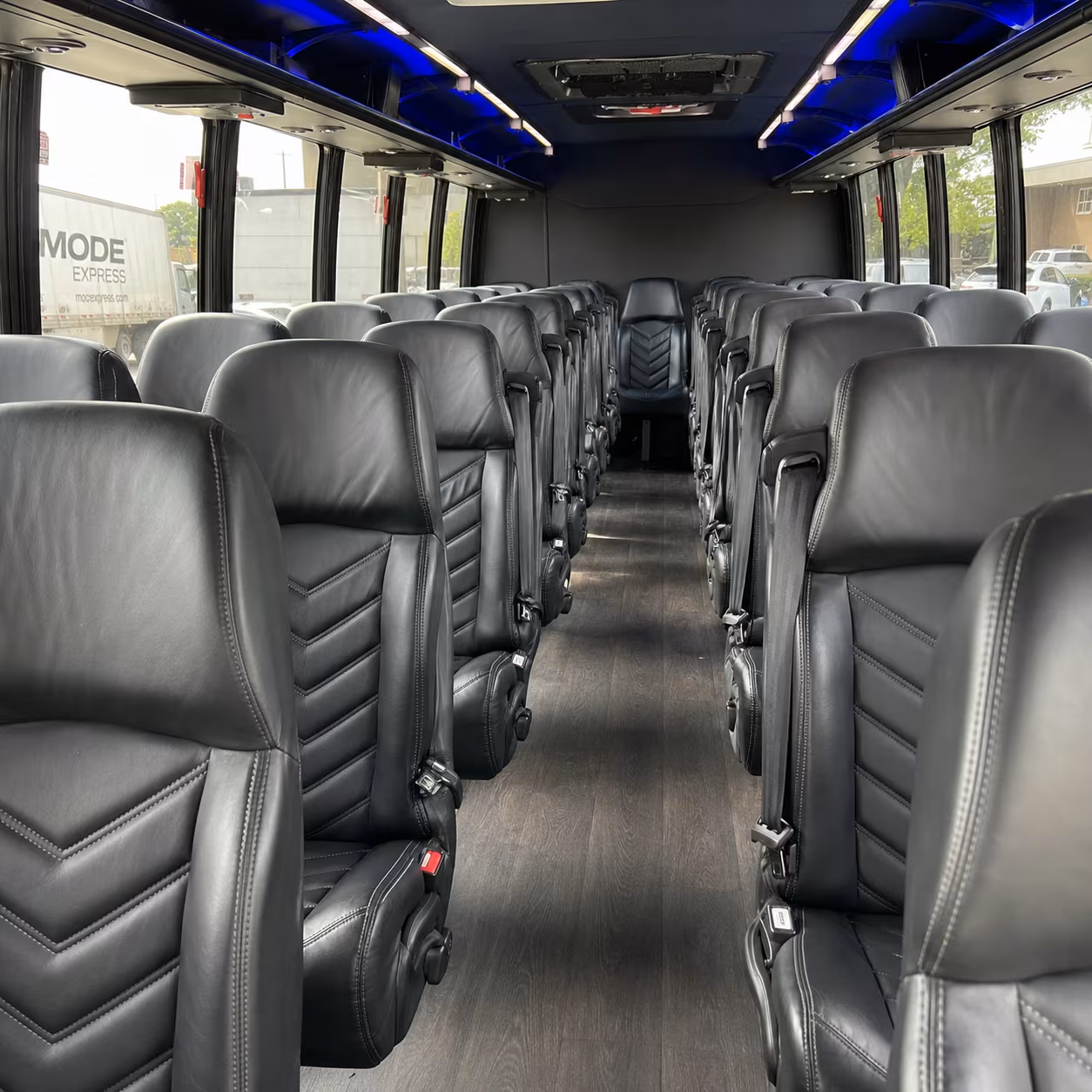 brockton 25 passenger minibus interior