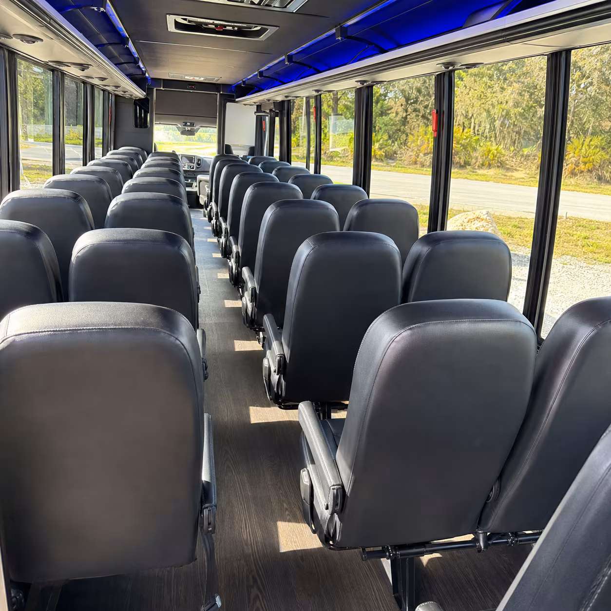 brockton 28 passenger minibus inside