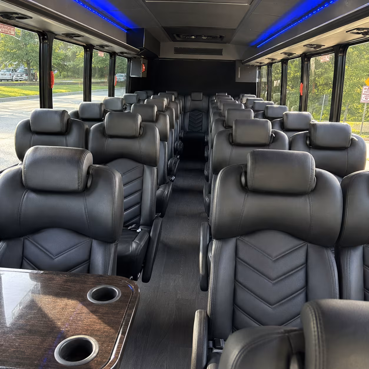 brockton 28 passenger minibus interior