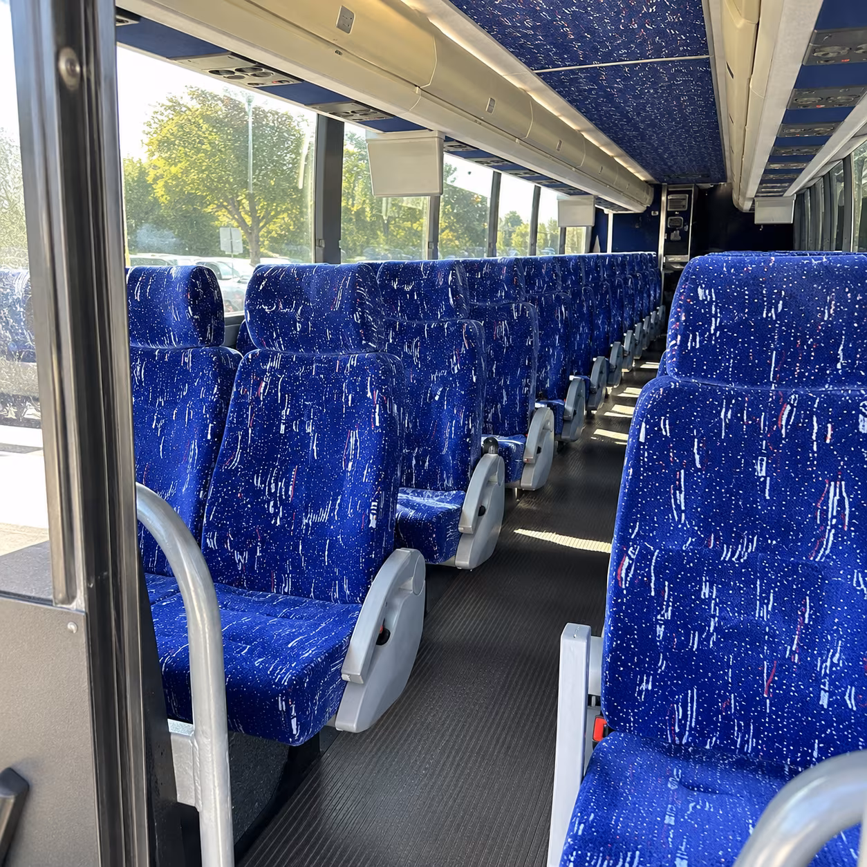 brockton 50 passenger charter bus inside