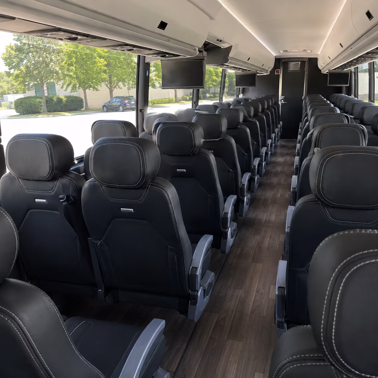 brockton 56 passenger charter bus interior