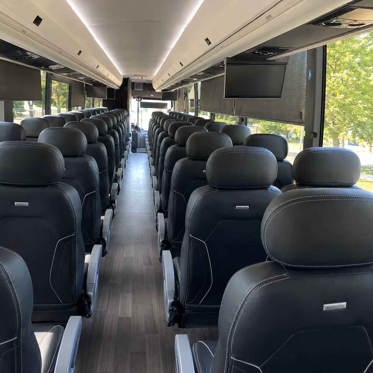 brockton charter bus inside